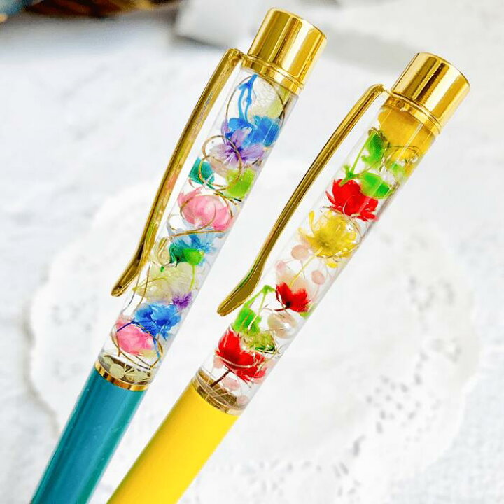 楽天市場】ハーバリウムボールペンキット 2個セット 【花材2倍・説明書  