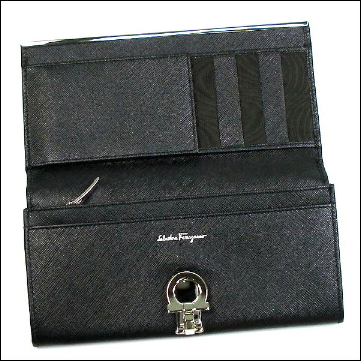 楽天市場】フェラガモ 財布 ferragamo 長財布 ロゴクリップ レザー PVC 