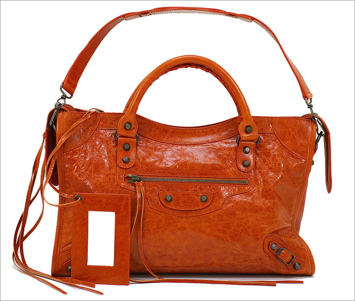 楽天市場】バレンシアガ BALENCIAGA ザ・シティ ハンドバッグ オレンジ 