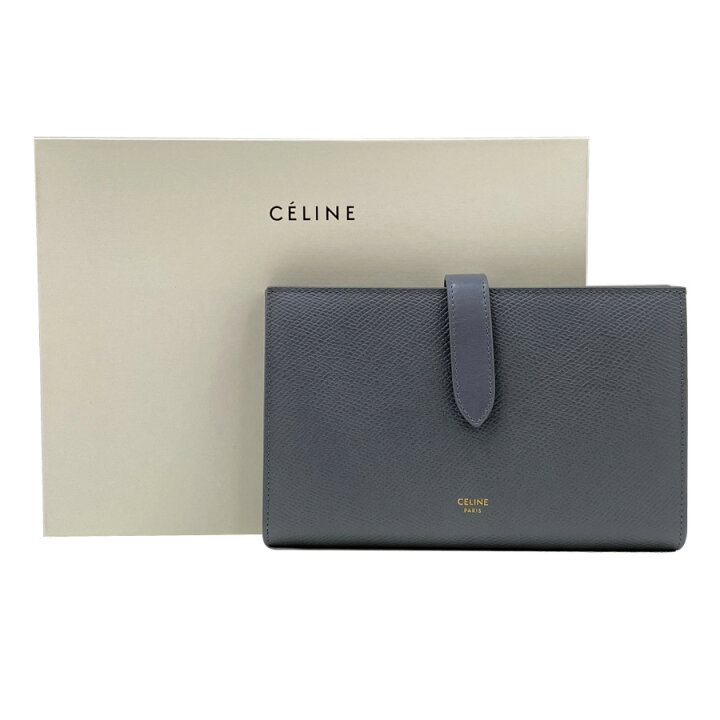 楽天市場】セリーヌ CELINE 長財布 二つ折り財布 ラージ ストラップ 