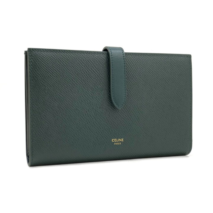 楽天市場】セリーヌ CELINE 長財布 二つ折り財布 ラージ ストラップ  
