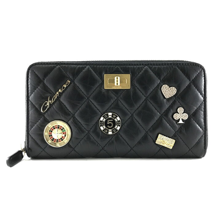 楽天市場】シャネル 長財布 CHANEL ラウンドファスナー エンブロイ 