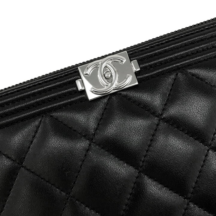 楽天市場】シャネル 長財布 CHANEL ボーイシャネル ラウンドファスナー 