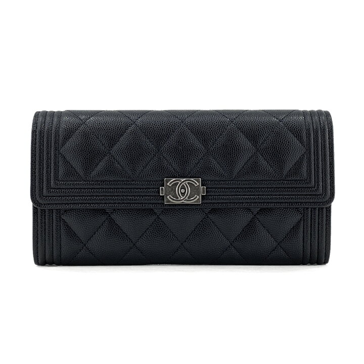 楽天市場】シャネル CHANEL 長財布 ボーイシャネル フラップ  