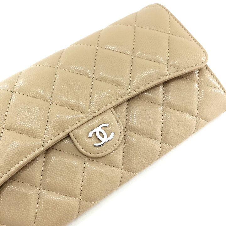 楽天市場】シャネル CHANEL 長財布 フラップ マトラッセ ココマーク 