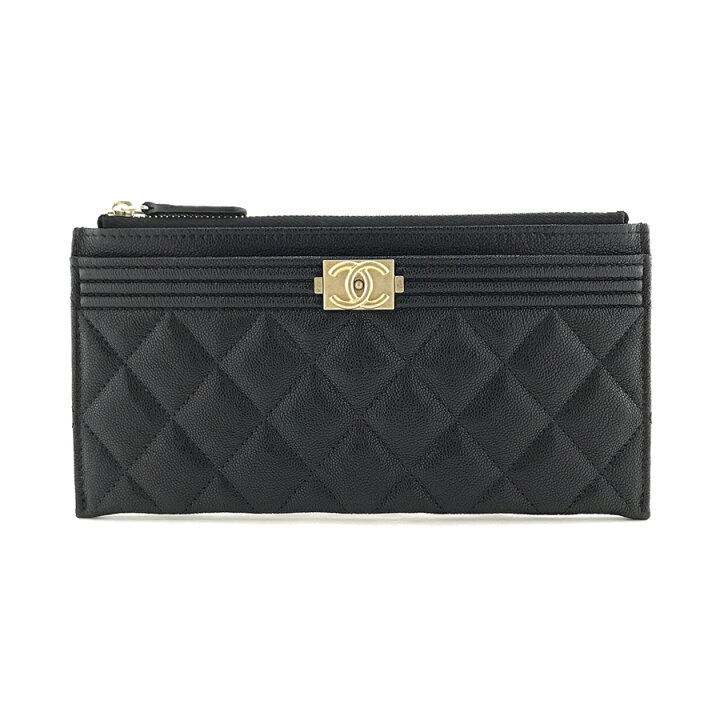 楽天市場】シャネル CHANEL 長財布 ポーチ ボーイシャネル キャビア  