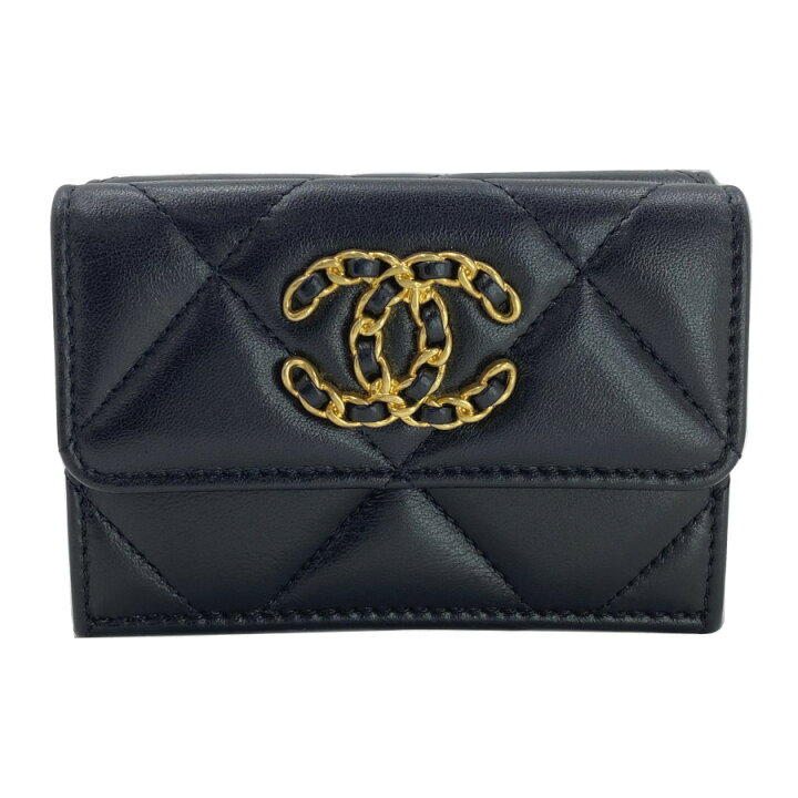 楽天市場】シャネル CHANEL 三つ折り 折財布 ミニ財布 19 ナイン  