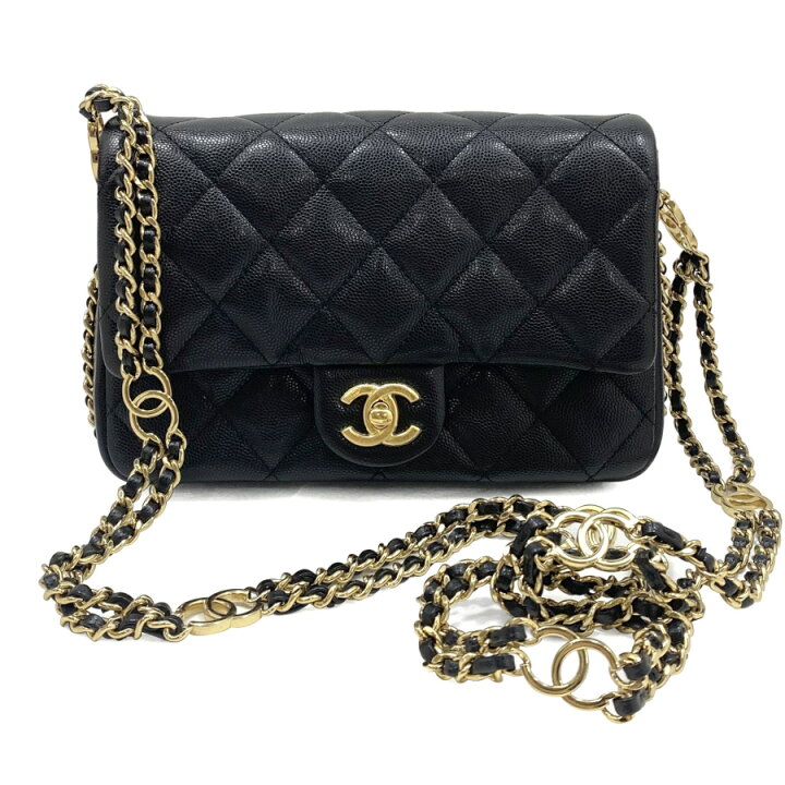 楽天市場】シャネル CHANEL ミニ フラップ バッグ グレインド カーフ