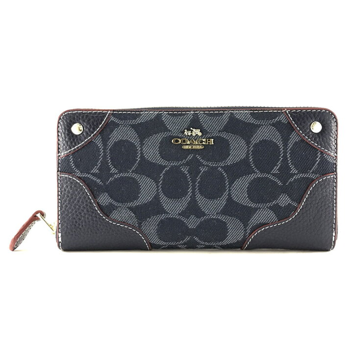 楽天市場】コーチ 長財布 COACH ラウンドファスナー シグネチャー 