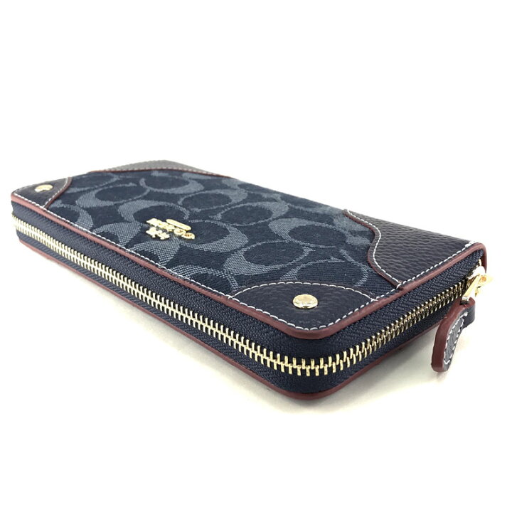 楽天市場】コーチ 長財布 COACH ラウンドファスナー シグネチャー 