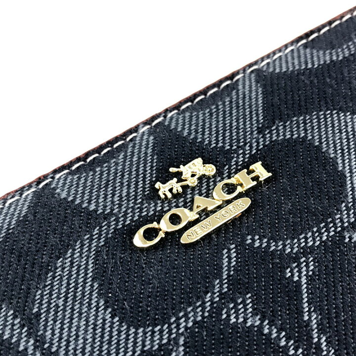 楽天市場】コーチ 長財布 COACH ラウンドファスナー シグネチャー 
