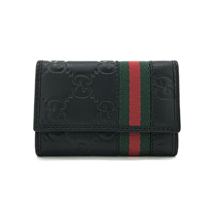 楽天市場】グッチ GUCCI キーケース 6連 ウェビングライン ウェブ WEB  