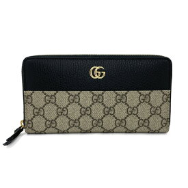 グッチ GUCCI 長財布 ラウンドファスナー ジップアラウンドウォレット GGマーモント ダブルG レザー GGスプリーム　ブラック ベージュ エボニー 456117 17WAG 1283 新品