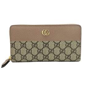 グッチ GUCCI 長財布 ラウンドファスナー ジップアラウンドウォレット GGマーモント ダブルG レザー GGスプリーム　ダスティピンク ベージュ エボニー 456117 17WAG 5788 新品