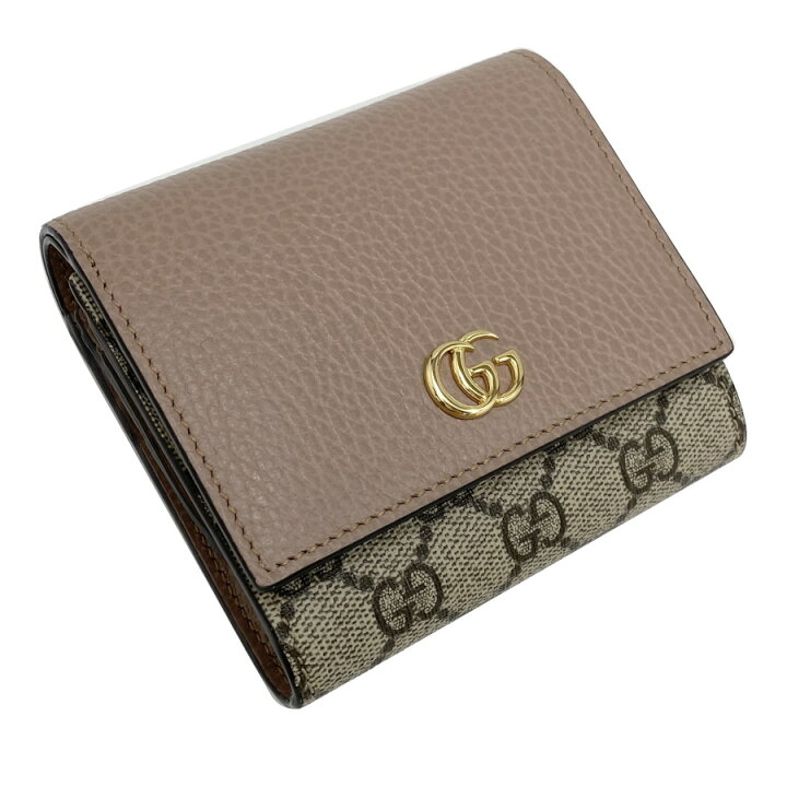 楽天市場】グッチ GUCCI 財布 二つ折り GGマーモント ウォレット  
