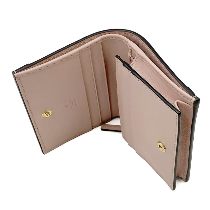 グッチ GUCCI 財布 二つ折り コンパクト GGマトラッセ カードケース ウォレット ピンク レザー キルティングレザー 723786 UM8IG 5909 GGマトラッセレザー 新品 Brand Selection STAGE GUCCI 折りたたみ財布 マトラッセレザー
