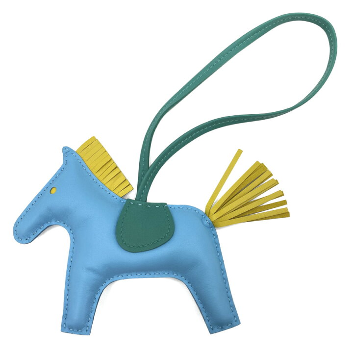 楽天市場】エルメス HERMES ロデオチャーム MM バッグチャーム ブルー  