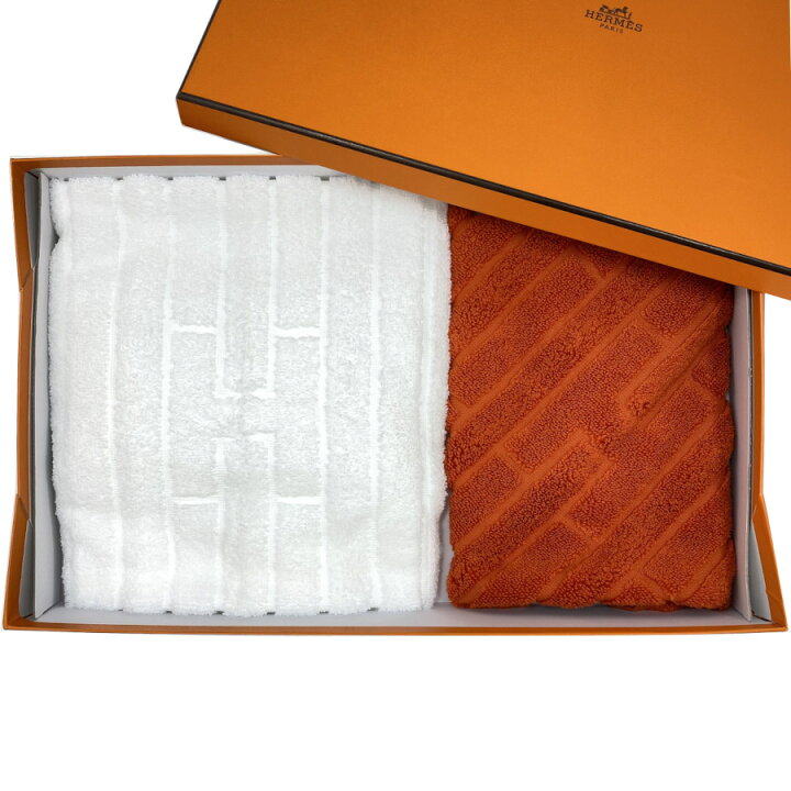 楽天市場】【ギフト用】エルメス HERMES ゲストタオル ハンドタオル 
