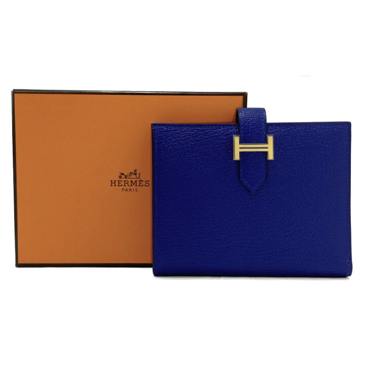 楽天市場】☆2022年製 U刻印☆ エルメス HERMES 財布 二つ折り ミニ 