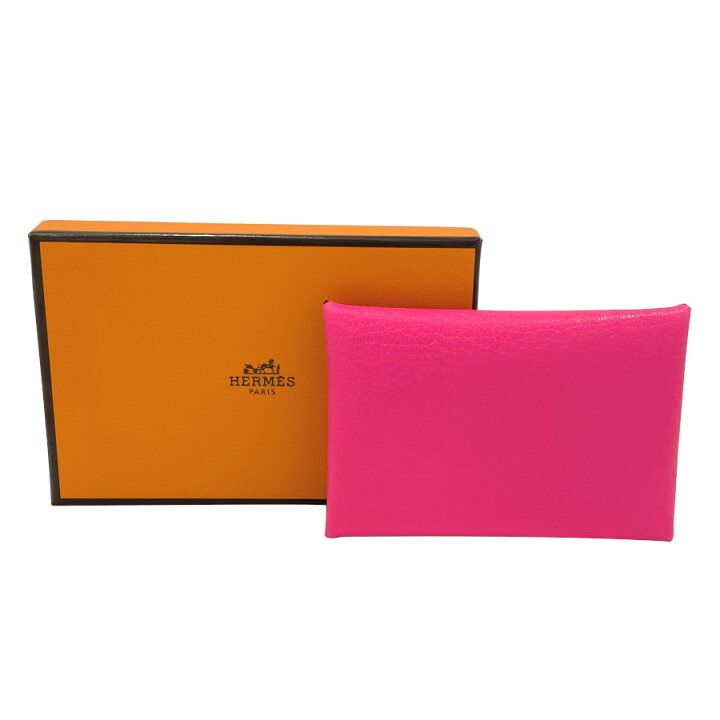 楽天市場】エルメス HERMES カルヴィ シェーブル レザー ローズポップ  