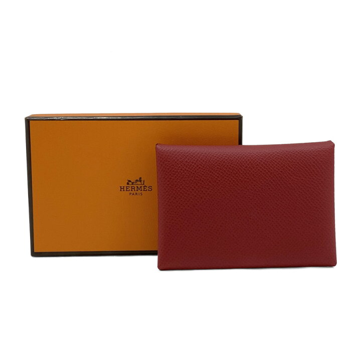 楽天市場】エルメス HERMES カルヴィ デュオ エプソン レザー ルージュ  