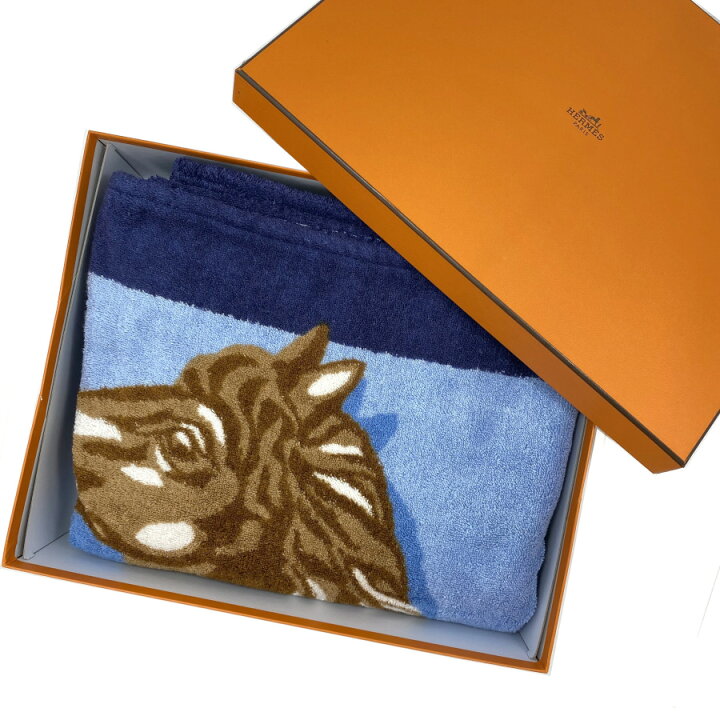 楽天市場】【新品】HERMES エルメス ビーチ バス タオル 大判 