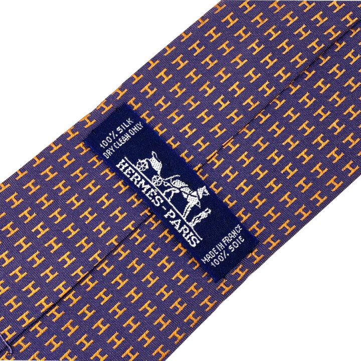 楽天市場】【新品】エルメス HERMES ネクタイ 《 ファソネH 》 7cm H 