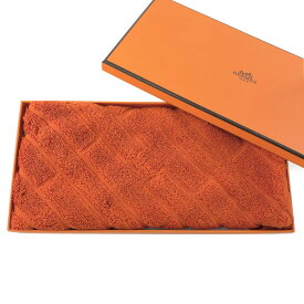 エルメス HERMES ハンドタオル カレタオル ラビリンス コットン100% オレンジ オレンジテラコッタ H101299M 24 handkerchief ハンカチ 32cm CARRE EPONGE LABYRINTHE COTTON ORANGE 新品