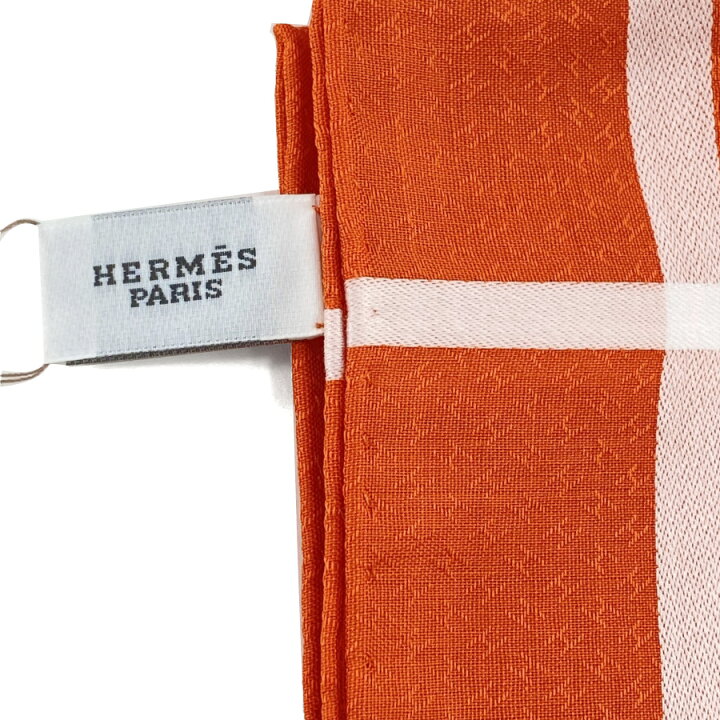 楽天市場】エルメス HERMES ハンカチーフ ハンカチ ジャカード H コットン100％ オレンジ H161014G OG メンズ レディース 新品  : Brand Selection STAGE