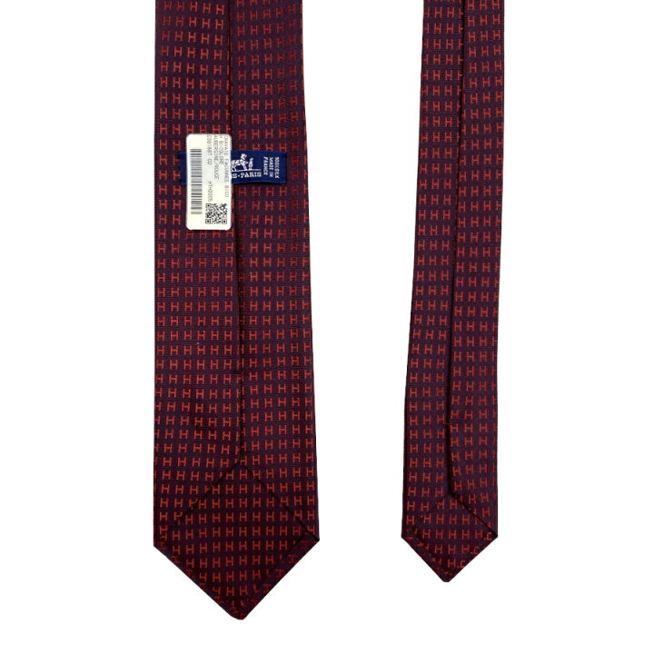 楽天市場】【新品】 エルメス HERMES ネクタイ H織りタイ バイカラー 