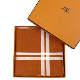 【新品】エルメス HERMES ハンカチーフ ハンカチ《 エルメス・パリ 》ORANGE / オレンジ コットン100％ レディース 女性 ギフト プレゼント H068500G M1