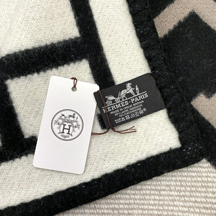 楽天市場】【新品】エルメス HERMES 大判 ブランケット おくるみ  