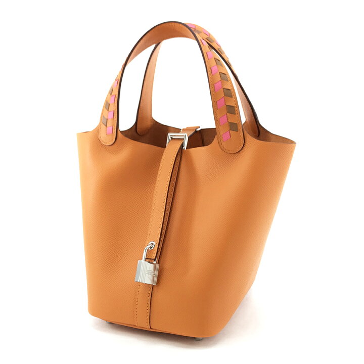 Hermès ピコタン (Pikotan) Z刻 ブラウンレザートートバッグ