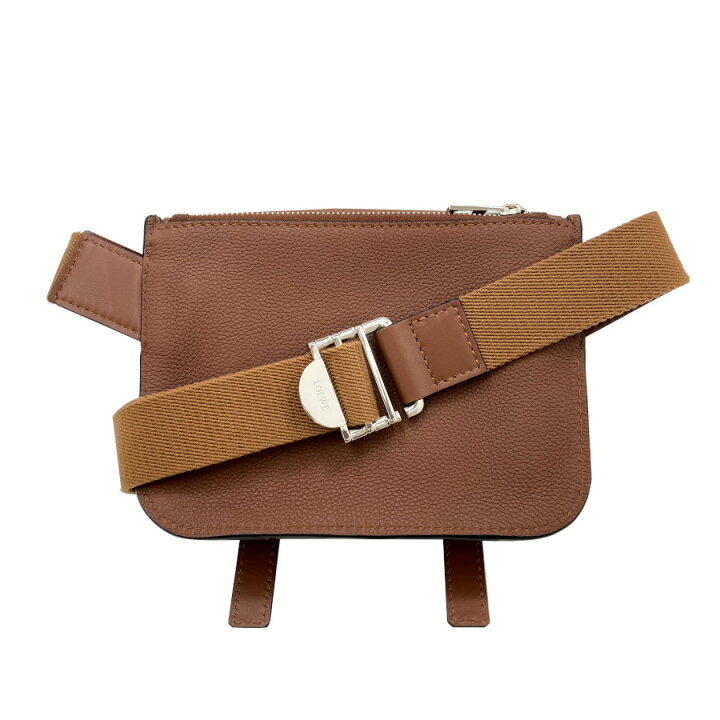 新品】 LOEWE 【ロエベ】 317.12AB23 ミリタリー バムバッグ レザー  