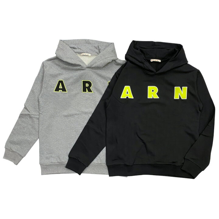楽天市場】【新品】MARNI マルニ ロゴアップリケ ロゴフーディ 