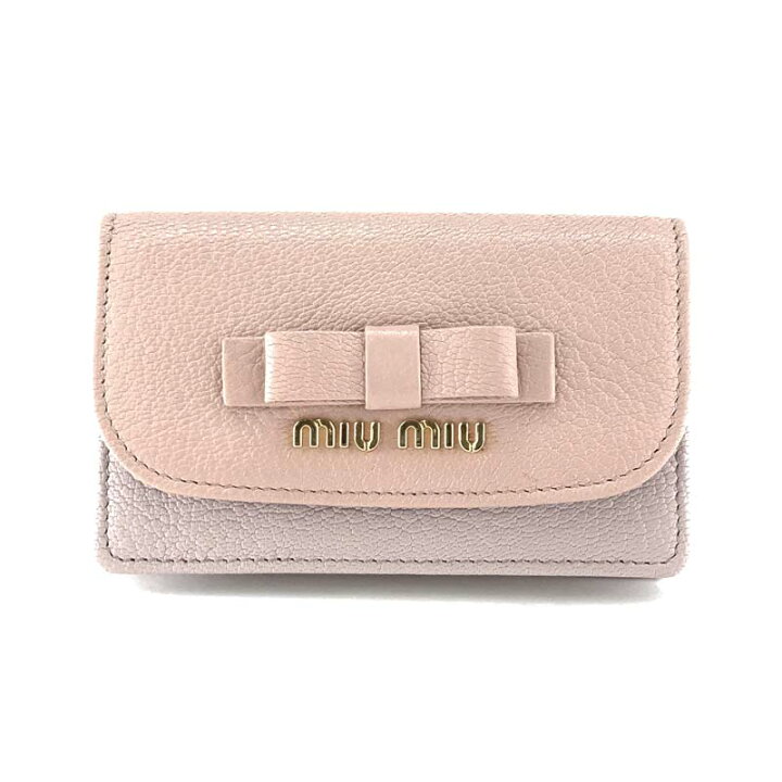 楽天市場】ミュウミュウ カードケース MIUMIU 名刺入れ リボン MADRAS 