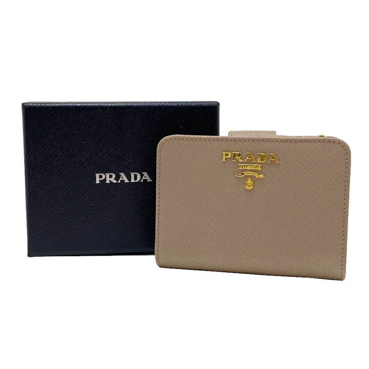 楽天市場】【新品】プラダ PRADA 財布 二つ折り サフィアーノレザー  