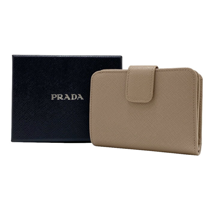 楽天市場】【新品】プラダ PRADA 財布 二つ折り サフィアーノレザー 