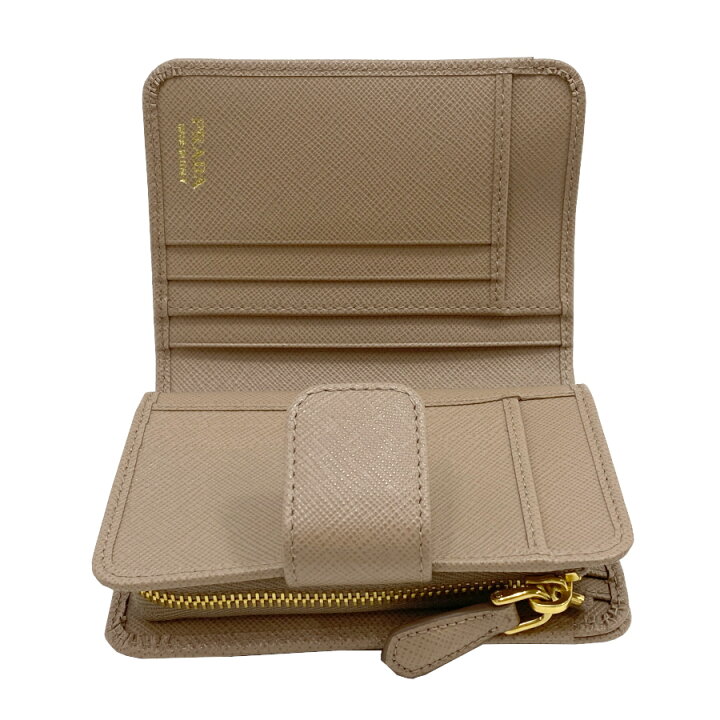 楽天市場】【新品】プラダ PRADA 財布 二つ折り サフィアーノレザー 