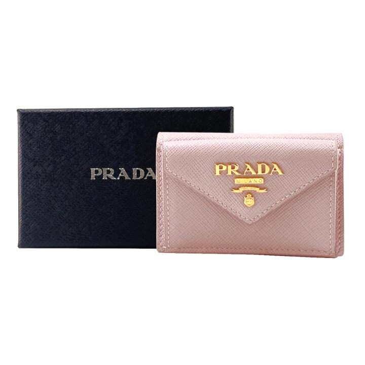 楽天市場】プラダ PRADA 財布 三つ折り ミニ財布 サフィアーノメタル 