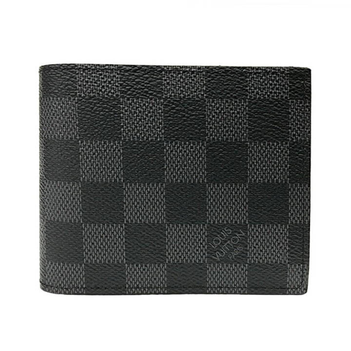 LOUIS VUITTON 二つ折り財布 タイガ ポルトフォイユ マルコNM 黒（楽天  