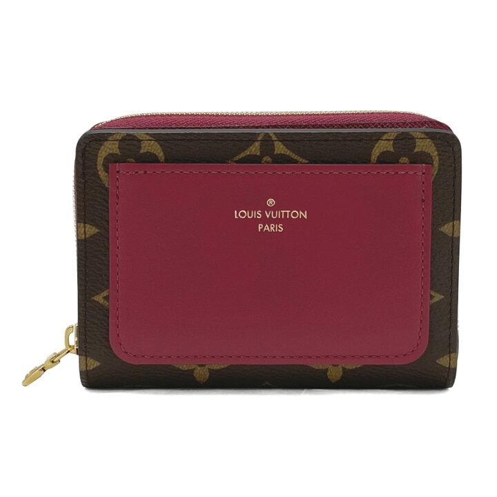 LOUIS VUITTON 二つ折り財布 ダークブラウン/ピンク