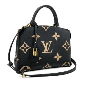 ルイヴィトン LOUIS VUITTON プティ パレ PM ハンドバッグ ショルダーバッグ 2WAY バイカラー モノグラム アンプラント レザー ノワール ブラック 黒 ベージュ パドロック カデナ 鍵 M58913 新品