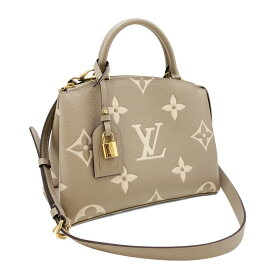 ルイヴィトン LOUIS VUITTON プティ パレ PM ハンドバッグ ショルダーバッグ 2WAY バイカラー モノグラム アンプラント レザー トゥルトレールクレーム ベージュ ネームタグ パドロック カデナ 鍵 m58914 新品