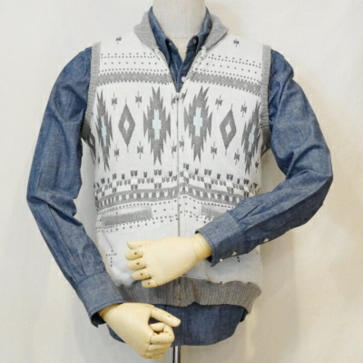 楽天市場】JGV-03W-ホワイト-ジャガードベスト03-JGV03W-FLATHEAD  