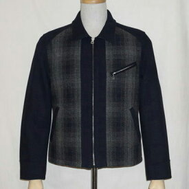 F-OWJ-104-ネイビー-ヘビーメルトンチェックジャケット104-FOWJ104-FLATHEAD-フラットヘッドジャケット-HEAVY MELTON CHECK JACKET-アウター【送料無料】【smtb-tk】【楽ギフ_包装】