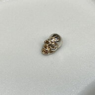 SV-SKULL-1 シルバー ビーズ パーツ スカル ドクロ レザークラフト ハンドメイド 約10mm SVSKULL1