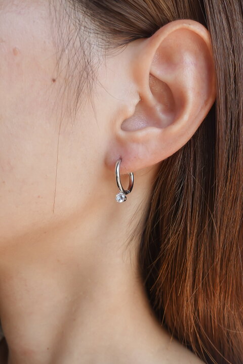 楽天市場】zirconia hoop pierce | ミニ ピアス ジルコニア レディース 