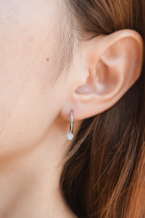 楽天市場】zirconia hoop pierce | ミニ ピアス ジルコニア レディース 