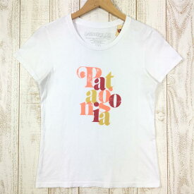 【中古】 【WOMEN's XS】 パタゴニア フォント プリント Tシャツ Font Print T-Shirts オーガニックコットン製 アメリカ製 PATAGONIA ホワイト系